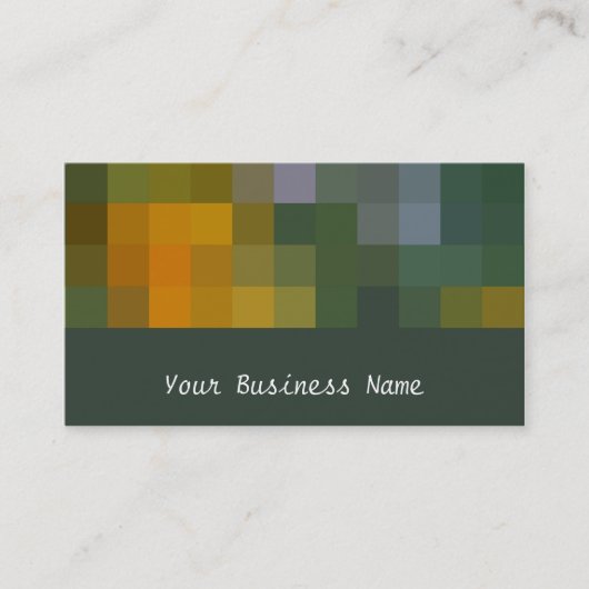 Orange brûlé, Ardoise, Carte de visite Abstrait no (Devant)