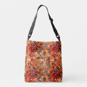 orange brûlé cercles vintages sac de mode (Dos)