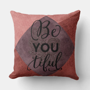 Orange Brûlé/Plum Belle Coussin de luxe