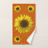 Orange brûlée - Tournesol (Serviette à main)