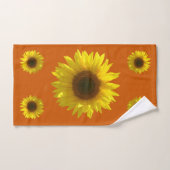 Orange brûlée - Tournesol (Serviette à main)