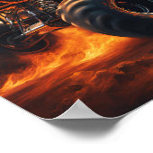 Orange Bull Monster Truck Nom personnalisé Poster (Coin)