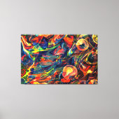 Orange Bulle Abstraite toile murale Multicolor (Recto)