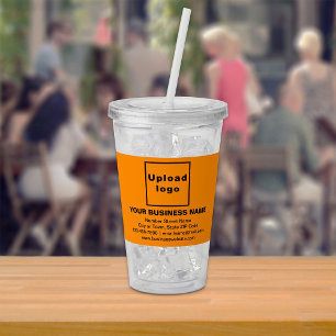 Orange Business Merk Acryl Bekertje Drinkbeker
