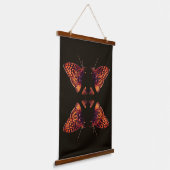 Orange Butterfly Nature Abstract Hangend Wandkleed (Gebogen)
