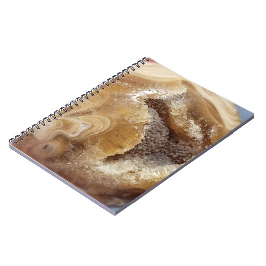 Orange Calcite Imprimer Carnet Spiral (Côté gauche)