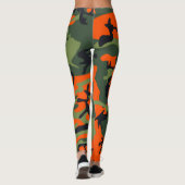 Orange camouflage leggings (Dos)