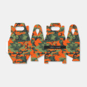 Orange Camouflage Pattern, Your name, Personalize Bedankdoosjes (Uitgevouwen)