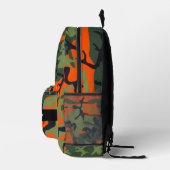 Orange Camouflage Pattern, Your name, Personalize Bedrukte Rugzak (Rechts)