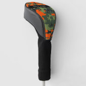 Orange Camouflage Pattern, Your name, Personalize Golfheadcover (Schuin)