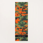 Orange Camouflage Pattern, Your name, Personalize Yogamat (Achterkant)