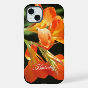 Orange Canna Lily Floral Coque-Mate coque iphone