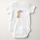 Orange Cat Drinks Milk  Romper (Achterkant)