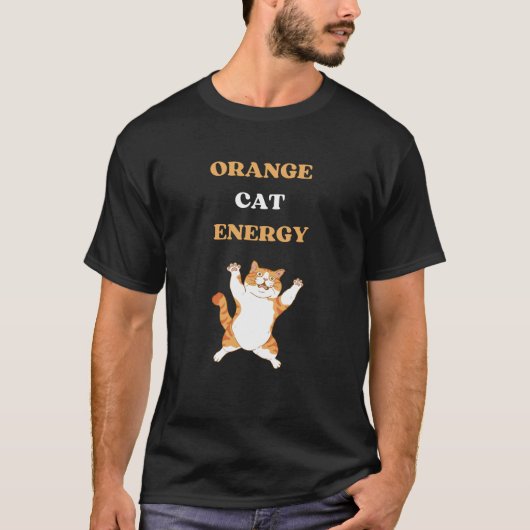 Orange Cat Energy, t-shirt de chats mignons (Devant)