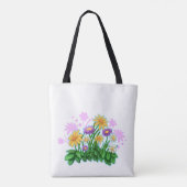 Orange Cat in the Flower Patch Tote Bag (Dos)