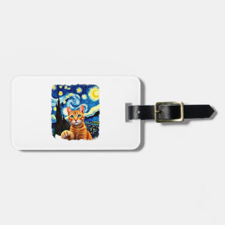 Orange Cat Selfie  Starry Night Cat Mom Cat Lovers Bagagelabel
