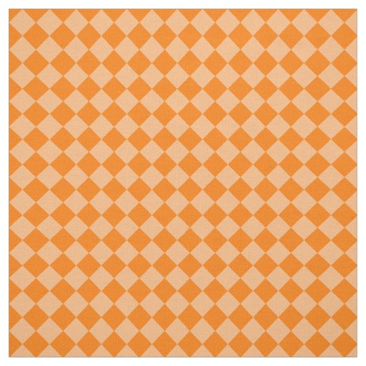 Orange Checker Diamond Pattern Stof (Swatch)