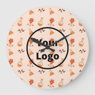 Orange chemical business pattern grote klok