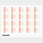 Orange Chevron Bordure Enregistrer Stickers Date (Feuille)