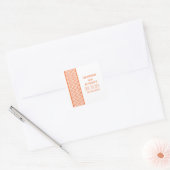 Orange Chevron Bordure Enregistrer Stickers Date (Enveloppe)