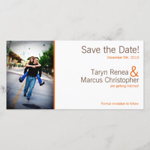 orange Chevron de brun de faire-part du