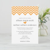 Orange Chevron Faire-part de mariage (Debout devant)