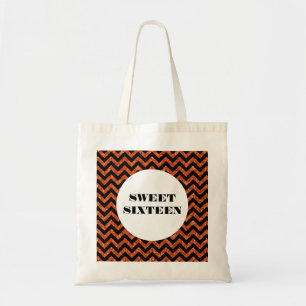 Orange Chevron Parties scintillant Sweet 16 Sac fo