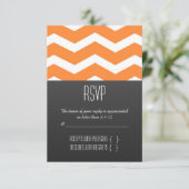 Orange Chevron RSVP (Debout devant)