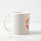 Orange Chic Damask Mug (Gauche)