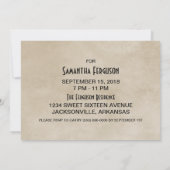 Orange Chic Quatrefoil Sweet 16 Invitation (Dos)