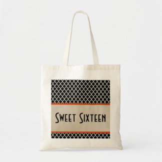 Orange Chic Quatrefoil Sweet 16 Sac