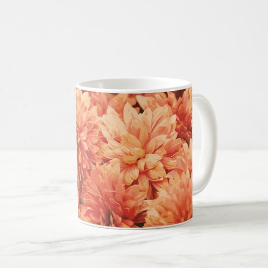 Orange Chrysanthemum Mug (Devant droit)
