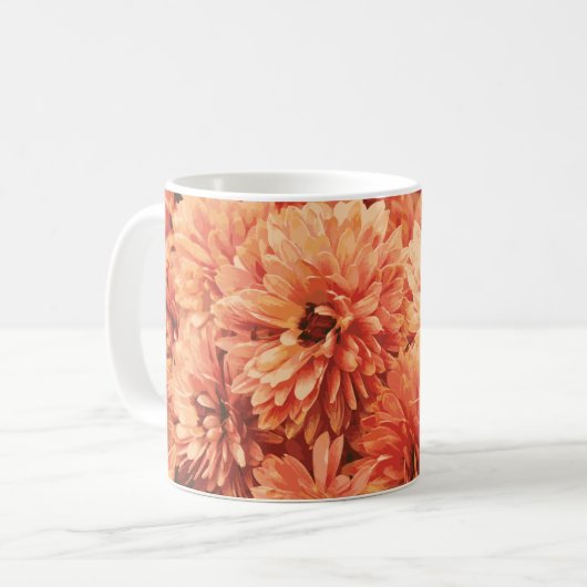 Orange Chrysanthemum Mug (Devant gauche)