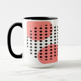 Orange Circles with Black Polka Dots pattern Mok