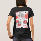 Orange Circles with Black Polka Dots pattern T-shirt (Achterkant)