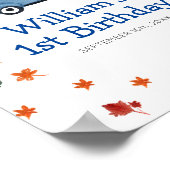 Orange Citrouille Blue Truck Affiche de bienvenue  (Coin)