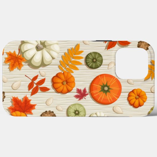 Orange Citrouille d'automne iPhone 13 Coque (Verso (horizontal))