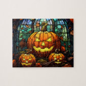 Orange Citrouille Halloween puzzle (Horizontal)