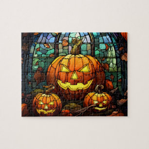 Orange Citrouille Halloween puzzle