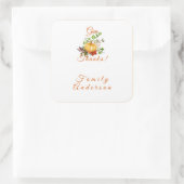 Orange citrouille Thanksgiving voeux Sticker (Sac)