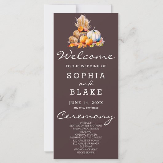 Orange & Citrouilles blancs Automne Programme de m (Devant)