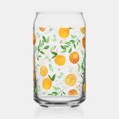 Orange Citrus été Floral Motif botanique (Gauche)