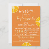 Orange Citrus été invitation (Devant)