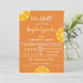 Orange Citrus été invitation (Debout devant)