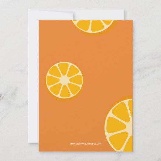 Orange Citrus été invitation (Dos)