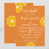 Orange Citrus été invitation (Devant / Derrière)