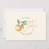 Orange Citrus Little Cutie Pregnancy Aankondiging (Voorkant)