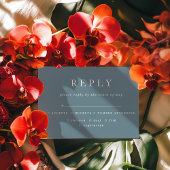 Orange Citrus Watercolor Botanical Wedding RSVP