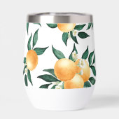 Orange Citrus Watercolor Monogram Name (Arrière)