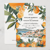 Orange City 2 Faire-part de mariage (Devant / Derrière)